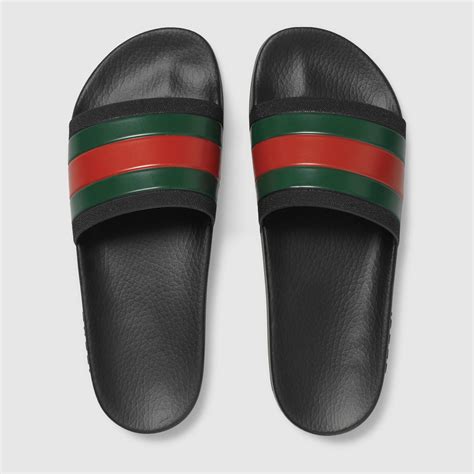 rubber gucci men slides|gucci clogs rubber women's.